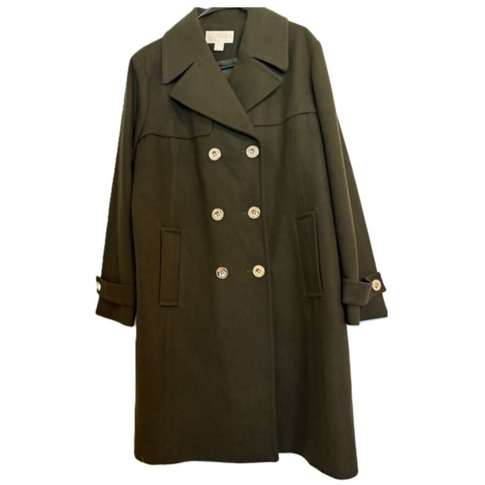 Michael Kors Wool Blend Peacoat Coat XL